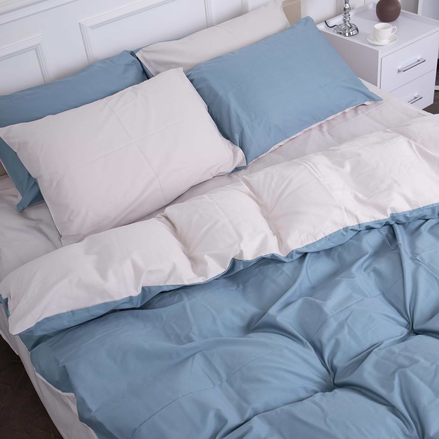 Комплект постільної білизни MirSon Сатин 0845+ 0841 Jennifer King Size 220x240 см (2200002030472)